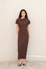 VESTIDO MIDI DRAPEADO