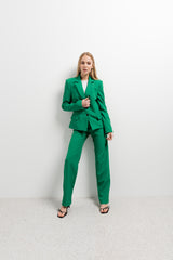 Pantalón verde con blazer a juego