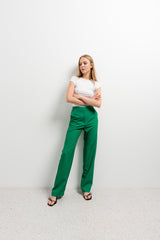 Pantalón verde con blazer a juego