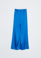 Pantalón ancho satinado azul