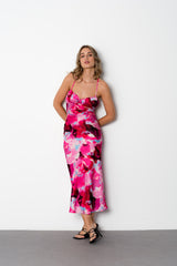 Vestido lencero estampado