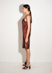 Vestido lentejuela granate