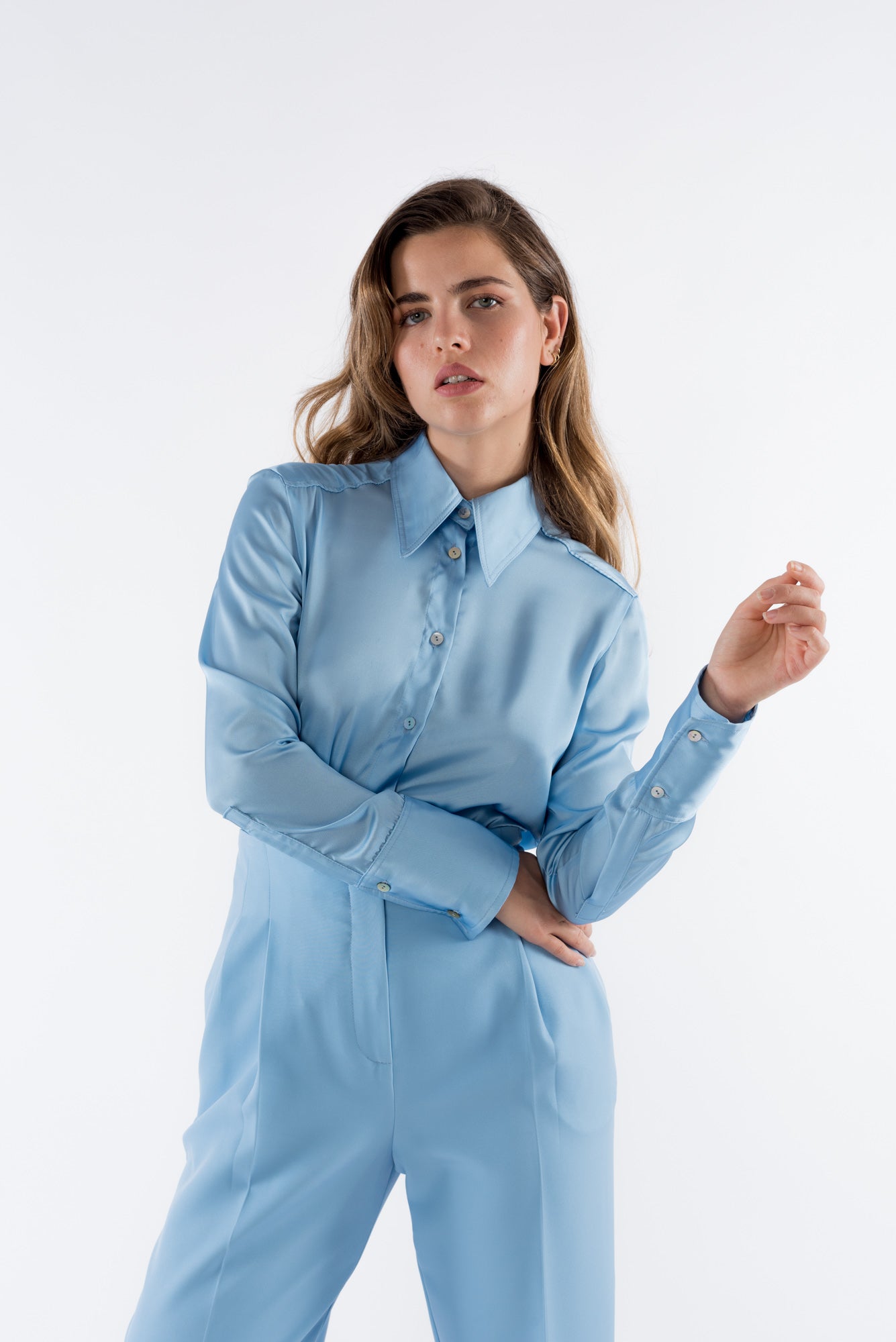 Camisa satinada
