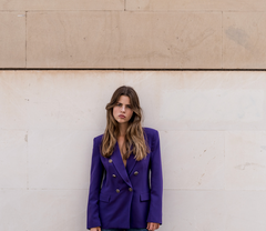 Blazer entallada cruzada
